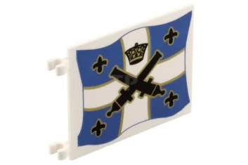 LEGO Flagge 6 x 4 mit gekreuzten Kanonen über blauem und…