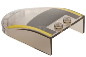 LEGO Windscherm 6 x 4 x 1 gebogen met zwart en…