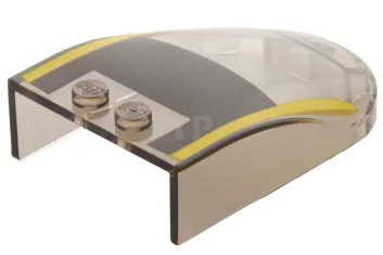 LEGO Windscherm 6 x 4 x 1 gebogen met zwart en…