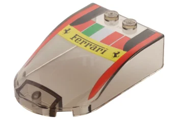 LEGO Windscreen 6 x 4 x 1 Curved with "Ferrari", Italian…