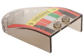 LEGO Windscreen 6 x 4 x 1 Curved with "Ferrari", Italian…