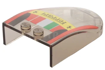 LEGO Windscreen 6 x 4 x 1 Curved with "Ferrari", Italian…