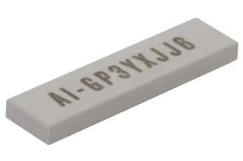 LEGO Tile 1 x 4 with "AI-xxxxxxxx" Pattern