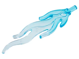 LEGO Wave Rounded Large (Flame) avec motif marbré Trans Clear