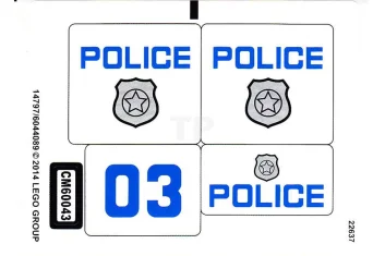 LEGO Sticker for Set 60043