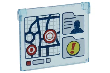 LEGO Glass 4 x 3 with map