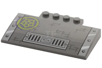 LEGO Slope, Curved 5 x 8 x 2/3 with Sewer Grate…