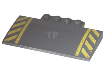 LEGO Slope, Curved 5 x 8 x 2/3 with Danger Stripes…