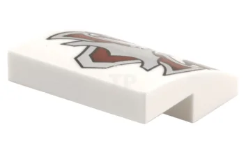 LEGO Pendenza 2 x 2 x 2/3 curvo con motivo a…