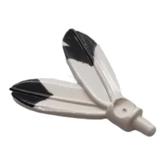 LEGO Minifig, Plume Feathers with Pin and Black Tip on Both…