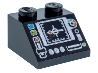 LEGO Pendenza 2 x 2 - 45° con modello di schermo…