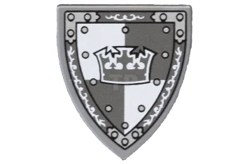 LEGO Schild dreieckig mit Kronen-Muster