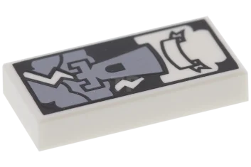 LEGO Piastrelle 1 x 2 con motivo di carte dei Tarocchi