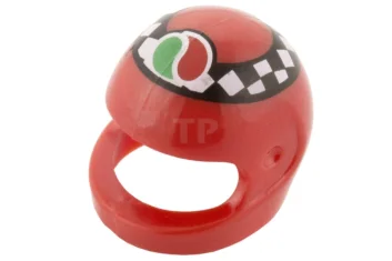 LEGO Minifig, Casco copricapo standard con motivo a scacchi e logo…