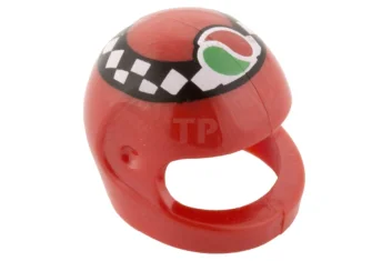 LEGO Minifig, Casco copricapo standard con motivo a scacchi e logo…