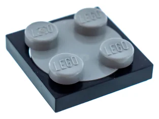 LEGO Turntable 2 x 2 Plate, Complete Assembly with Light Gray…