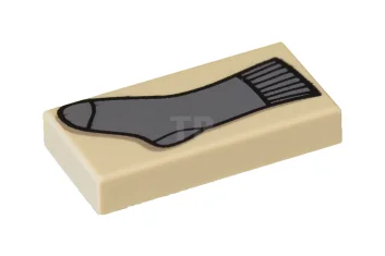 LEGO Carreau 1 x 2 avec motif chaussette