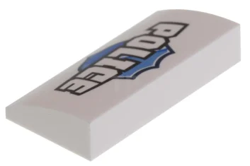 LEGO Slope Curved 2 x 4 x 2/3 with "POLICE" Badge…