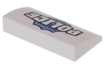 LEGO Slope Curved 2 x 4 x 2/3 with "POLICE" Badge…