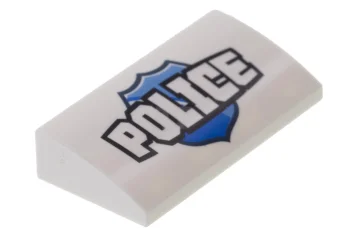 LEGO Slope Curved 2 x 4 x 2/3 with "POLICE" Badge…