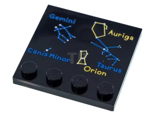 LEGO Tile 4 x 4 with Studs on Edge with Gemini,…