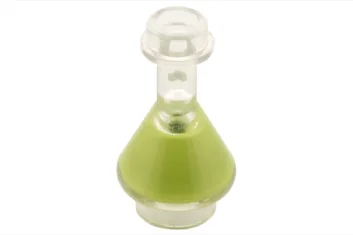 LEGO Minifig, Utensil Bottle, Erlenmeyer Flask with Lime Fluid Pattern