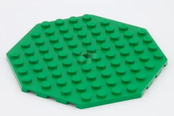 LEGO Plate, Modified 10 x 10 Octagonal with Hole