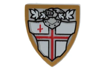 LEGO Shield Triangular with St. George's Cross and Helmet Pattern