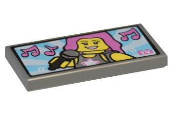 LEGO Carreau 2 x 4 avec motif d'écran Pop Star on…