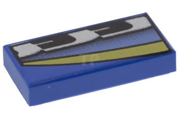 LEGO Piastrelle 1 x 2 con motivo a strisce (a sinistra)