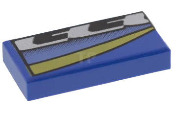 LEGO Fliese 1 x 2 mit Streifenmuster (rechts)