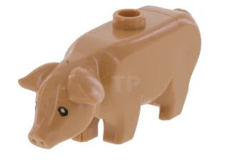 LEGO Varken met zwarte ogen en witte pupillen Patroon