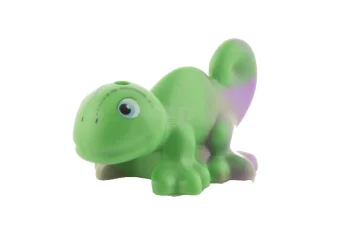 LEGO Kameleon met blauwe en zwarte ogen en gemarmerd medium lavendelpatroon