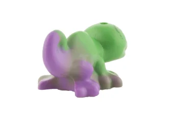 LEGO Kameleon met blauwe en zwarte ogen en gemarmerd medium lavendelpatroon