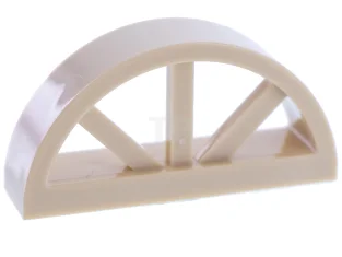 LEGO Venster 1 x 4 x 1 2/3 met geribbelde, afgeronde…