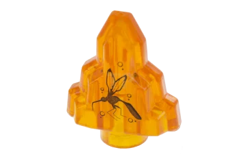 LEGO Rock 1 x 2 Crystal Stepped with Black Mosquito Pattern…