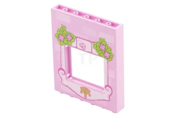 LEGO Panel 1 x 6 x 6 with Window with Roses…