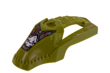 LEGO Carénage de volant d'inertie en forme de crocodile avec motif…