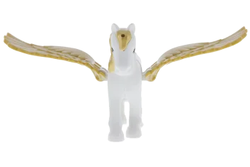 LEGO Pegasus, Complete Assembly with Pearl Gold Wings and Gold Mane…