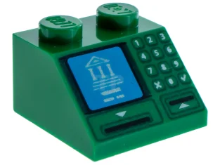 LEGO Dakpan 2 x 2 - 45° met schermpatroon