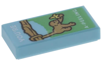 LEGO Tile 1 x 2 with Monkey with Banana and "YOU'RE…