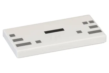 LEGO Tile 2 x 4 with Pixelated Face Pattern (Ghast)