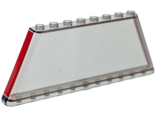 LEGO Windscherm 1 x 12 x 4 taps toelopend met rode…