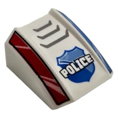 LEGO Pendenza 2 x 2 curvo con bordo e stemma "POLICE".