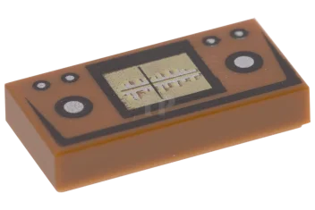 LEGO Piastrelle 1 x 2 con modello a radiofrequenza e pulsanti