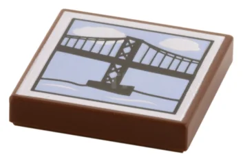 LEGO Tile 2 x 2 with Suspension Bridge Pattern