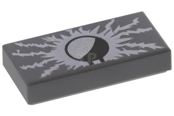 LEGO Tile 1 x 2 with Radio Antenna Lightning Pattern