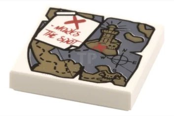 LEGO Fliese 2 x 2 mit Todesstern-Muster