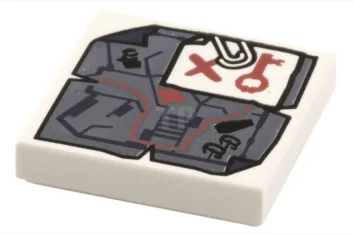 LEGO Piastrelle 2 x 2 con motivo a mappa