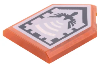 LEGO Tile 2 x 3 Pentagonal with Nexo Power Shield Pattern…